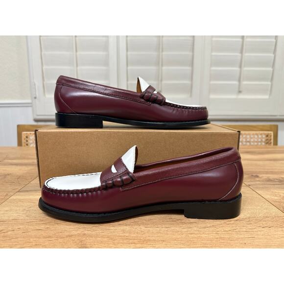 Madewell x G.H.BASS Men\'s Larson Weejuns® Loafers White Wine Leather 7.5 NWOB